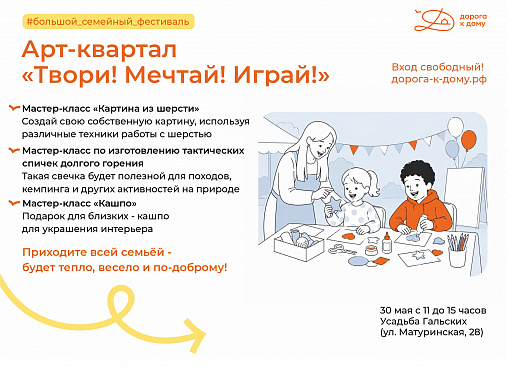 Продолжаем знакомить вас с активностями Большого семейного фестиваля